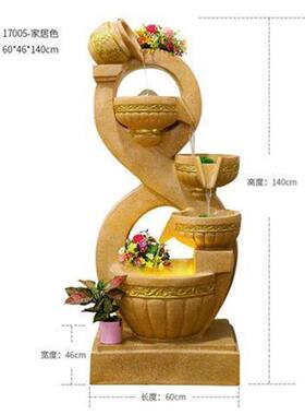 现代简约欧式流水喷泉客厅阳台办公室酒店水景电视柜落地摆件