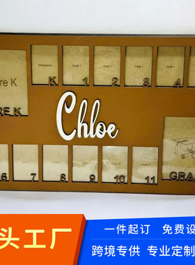 定制学年相框学前班毕业相框简约木制相框相框学校留念挂件