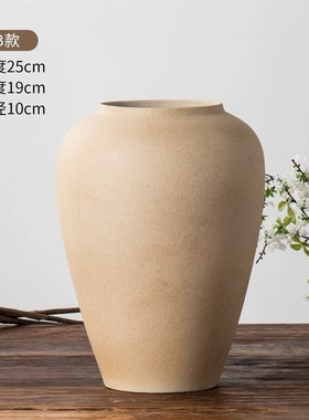 复古陶瓷花瓶摆件客厅装饰插花陶罐水培花器玄关电视柜摆饰花瓶