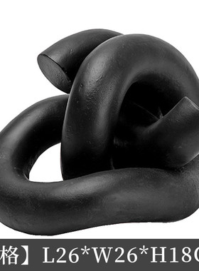 极简抽象绳结几何家居样板房间室内设计师艺术品摆件现代软装饰品