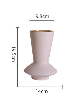 莫少女色粉色系兰迪公主设计师软装样板房北欧式台面花器陶瓷花瓶