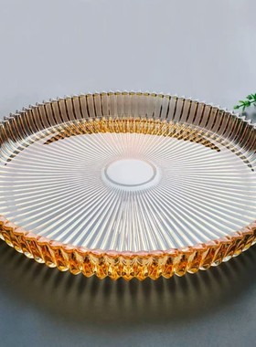 家用欧式多功能套装水果盘简欧时尚果盘工艺品轻奢玻璃水果盘