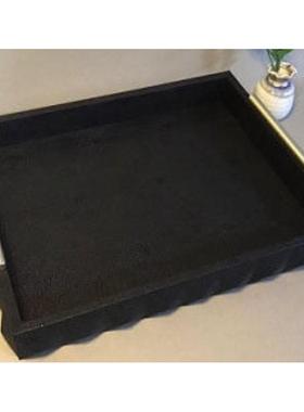 样板房摆件现代简约客厅茶几饰品皮质托盘酒店吧台软装餐桌