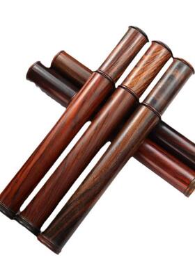 精致礼品批发酸枝短款带香插拔口3.5寸香筒香管香道用具大红