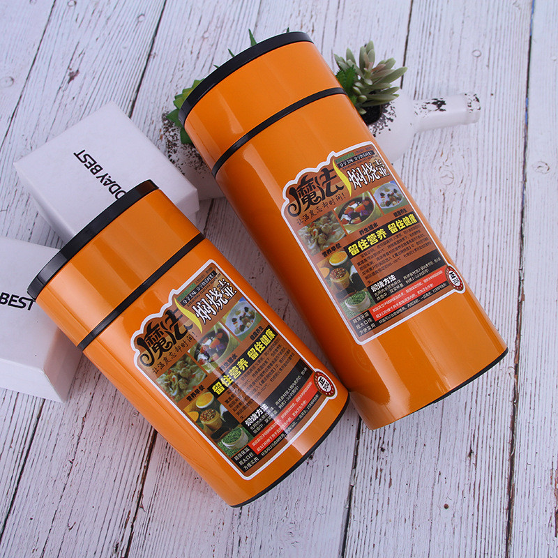 圆形不锈钢真空保温饭盒800ml魔法焖烧壶大容量手提便携式罐烧焖 - 图2