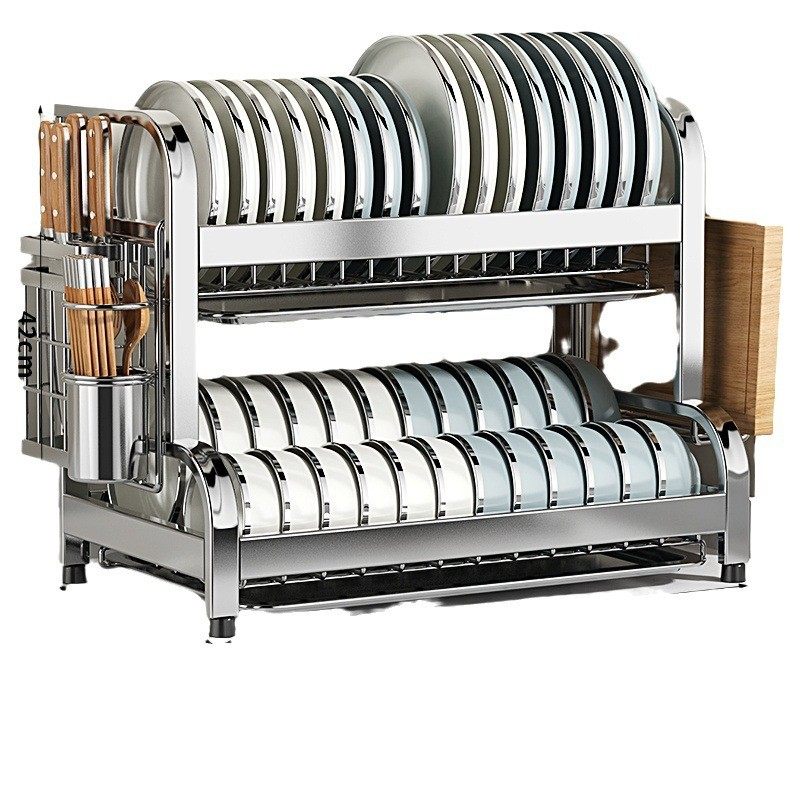 不锈钢厨房置物架碗碟碗盘沥水架多功能放碗架碗筷收纳盒碗柜,淘宝优惠券,粉丝福利购,淘宝优惠卷