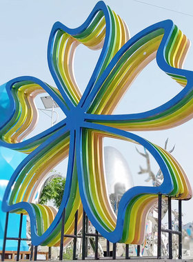 热销厂家简约不锈钢镂空雕塑公园校园园林广场户外景观不锈钢花朵