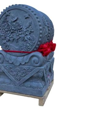 石柱石雕拴马桩龙生九子动物摆件大理石青石复古景观柱雕塑厂家批