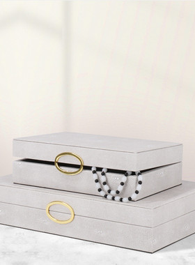 装饰盒摆件首饰收纳盒家居饰品软装售楼处样板房新中式工艺品摆件