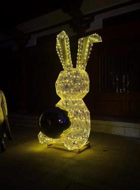 不锈钢镂空发光水景大型落地摆件雕塑景观小品户外不锈钢浪花雕塑