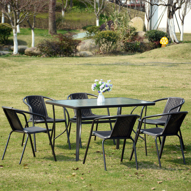 户外桌椅三五件套休闲编藤家具露天庭院铁艺小藤椅阳台室外桌椅伞,淘宝优惠券,粉丝福利购,淘宝优惠卷