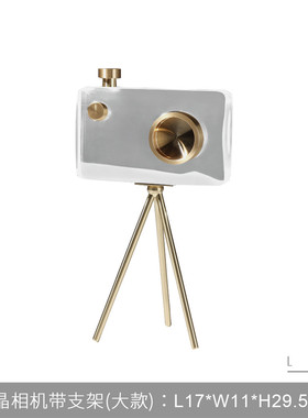 现代轻奢高档相机留声机桌面摆件办公室玄关橱窗客厅酒柜软装饰品