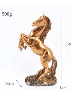 腾空马玄关创意办公桌树脂马到成功摆件马摆件高级生肖工艺品装饰