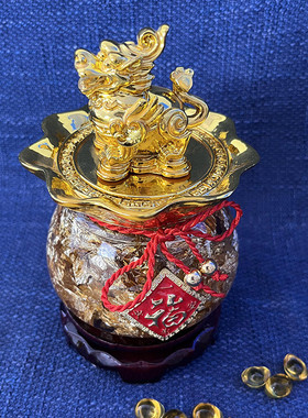 貔貅钱袋商务礼品招财吉祥创意家居摆件水晶工艺品圣诞礼品装饰