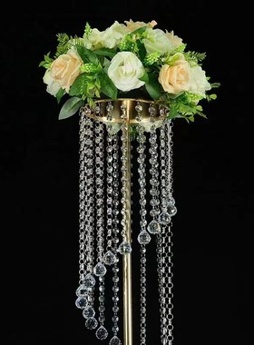 新款s形水晶婚庆珠帘旋转路引亚克力道具批发路引摩天轮路引