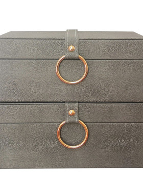 新中式收纳样板间古典软装饰品售楼部家用首饰盒时尚精致创意摆件