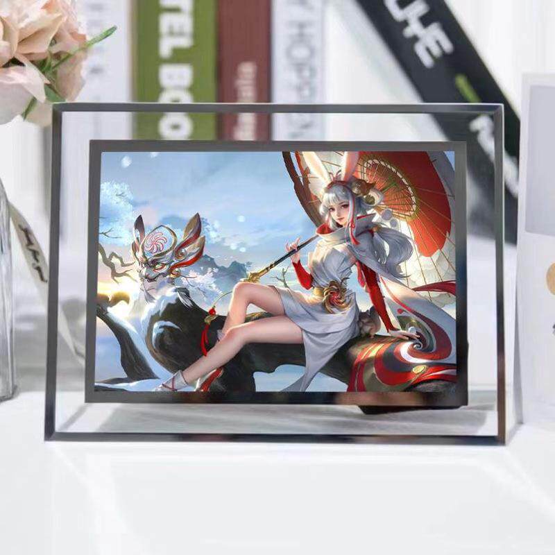 王者荣耀水晶李信公孙离合影王者荣耀水晶相框定制照片摆件送男女朋友生日礼物