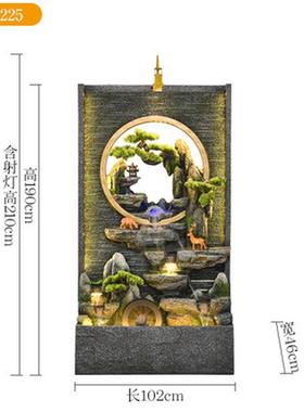 水幕墙流水摆件户外庭院假山喷泉鱼缸酒店落地装饰景观办公室屏风