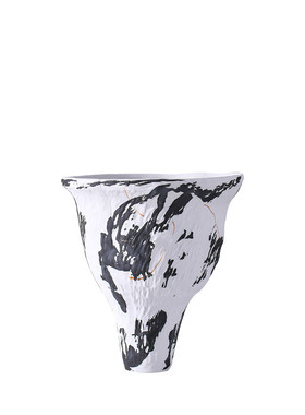 国画写意风创意大口装饰花器新中式美式简约样板间会所陶瓷花瓶