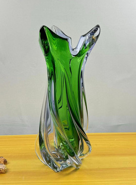 热销琉璃玻璃客厅摆件现代不规则水果盘摆设酒店造型装饰品创意波