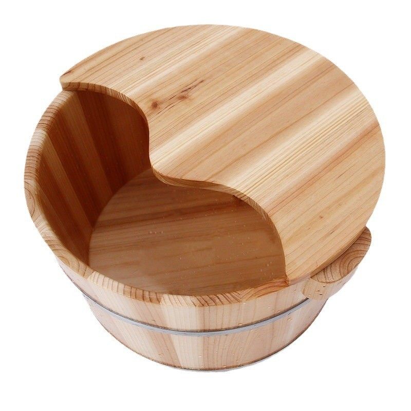 高品质泡脚木桶家用香杉木高21足浴桶木盆带盖足浴盆加厚洗脚桶带,淘宝优惠券,粉丝福利购,淘宝优惠卷