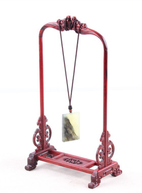 红木吊玉架实木质架玉挂首饰架饰品展示架红酸枝木玉器装饰架子