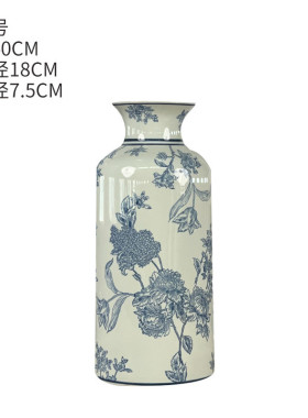 新中式客厅装饰摆件花艺插花陶瓷青花瓷花瓶玄关陶瓷花瓶摆件