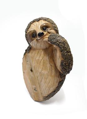 新款雕像户外装饰树挂树懒现货挂件树脸树脂动物摆件