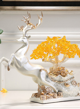 创意树脂工艺品鹿酒架礼品北欧电视柜酒柜玄关家居装饰品摆件现代