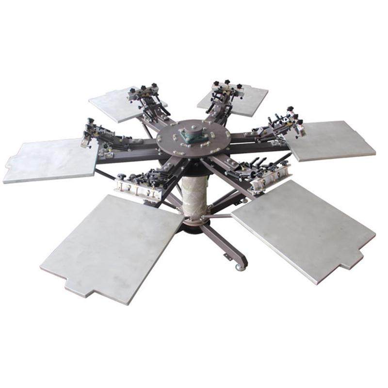 新锋生产双轮转多色服装抱枕枕套手动丝网立柱印花机六套色,淘宝优惠券,粉丝福利购,淘宝优惠卷