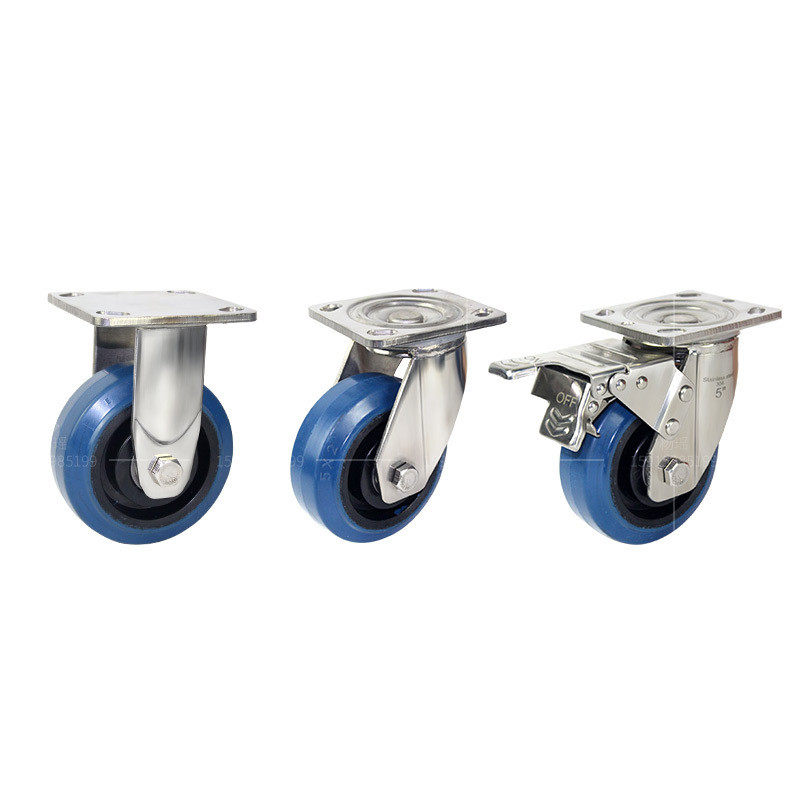 304不锈钢脚轮4寸中型平板万向轮子静音带刹车双轴推车轮,淘宝优惠券,粉丝福利购,淘宝优惠卷