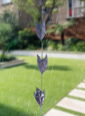 导雨链引水雨链雨链立方体金属雨链景观装饰现代风格户外装饰