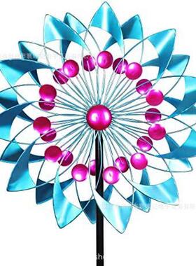 铁艺金属风车园艺庭院户外风车花园插件摆件风车金属工艺旋转