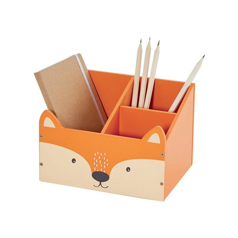 桌面收纳木质儿童桌面笔筒可爱玩具收纳箱移动小书架画笔收纳,淘宝优惠券,粉丝福利购,淘宝优惠卷