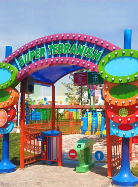 热销力必特景观造型门头主题公园幼儿园游乐场玻璃钢城堡大门装饰