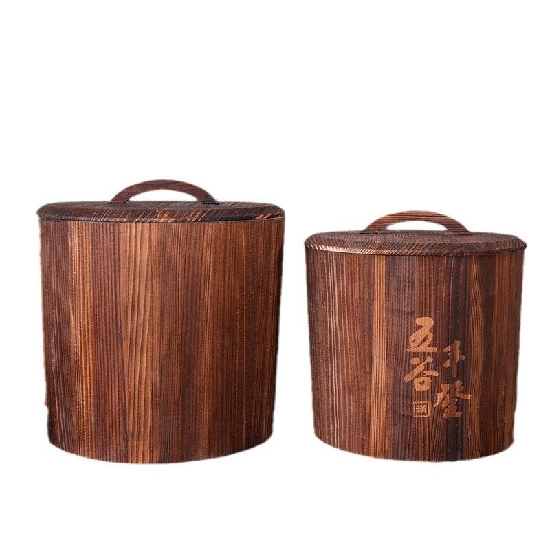 实木米桶米缸储米箱家用大中小号木质装米桶防潮防虫密封木制米箱,淘宝优惠券,粉丝福利购,淘宝优惠卷