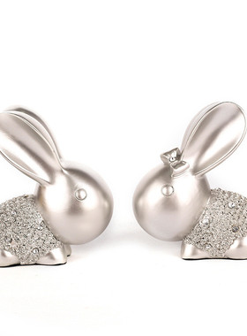 热销兔年摆件创意情侣兔家居饰品电视柜酒柜客厅装饰品软装玄关