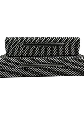 直销现代简约木质首饰盒家居饰品酒店弧所编织纹样板间盒收纳盒