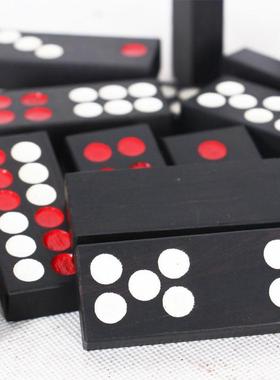 红木九牌黑檀木九牌