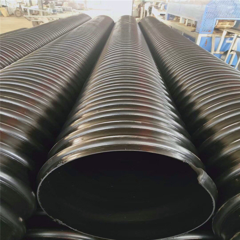 厂家现货埋地式pe钢带排管雨水排污管聚乙烯钢带增强管波纹管 - 图2