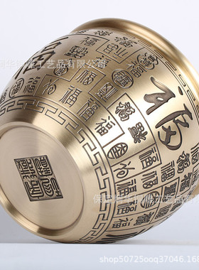 热销20口径百福大缸铜缸百福一箱聚宝盆厂家批发缸4个现货