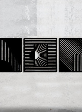 ins木质山峰墙装饰墙艺术几何墙装饰玄关装饰波西米亚