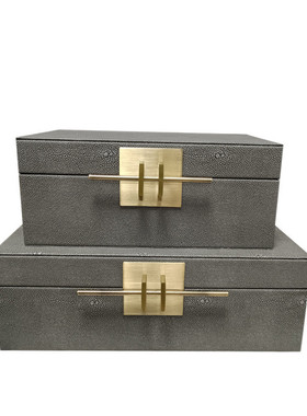 新中式古典收纳盒装饰盒家具城家居衣帽间摆件样板间软装摆设