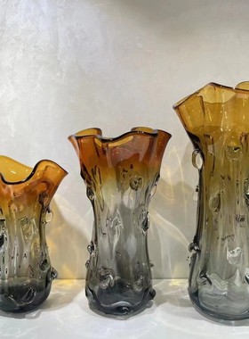 客厅水养透明玻璃花瓶客厅插花水培琉璃花器现代简约餐桌装饰摆件