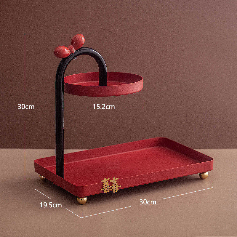 红色喜庆客厅摆件入户玄关收纳桌面装饰品门口鞋柜电视柜置物架,淘宝优惠券,粉丝福利购,淘宝优惠卷