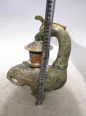 厂家批发古玩工艺品复古做旧收藏（铜器仿鸟宫灯）摆件