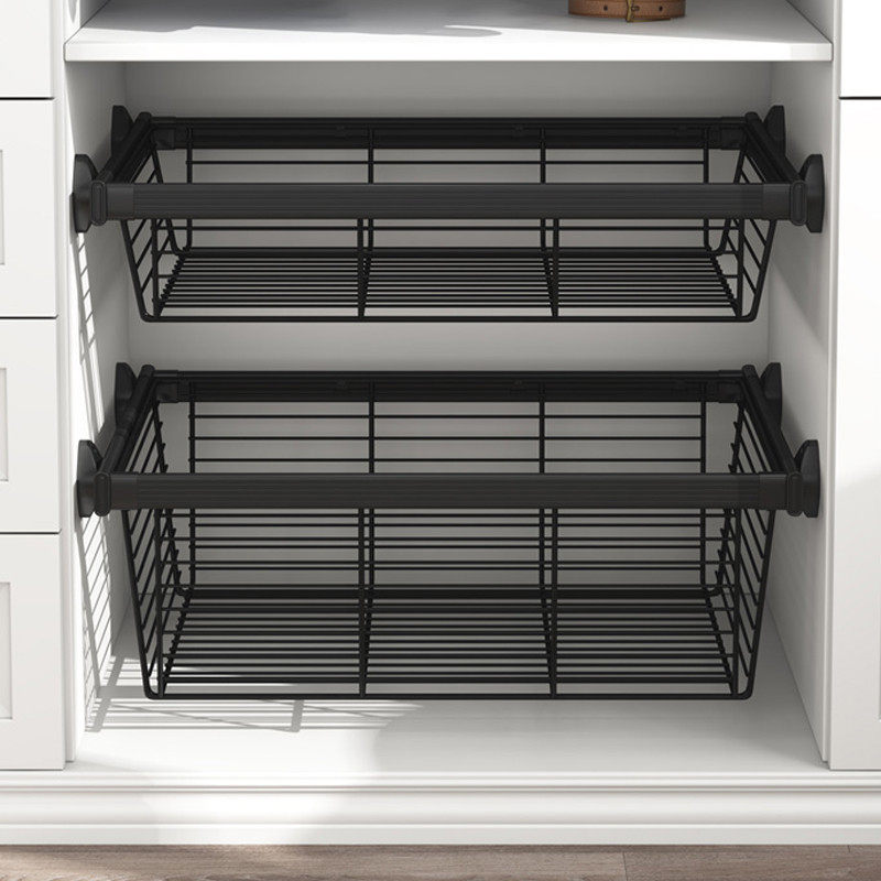 衣柜拉篮抽屉式裤架伸缩用衣橱推拉裤抽衣帽间收纳内置五金配件,淘宝优惠券,粉丝福利购,淘宝优惠卷