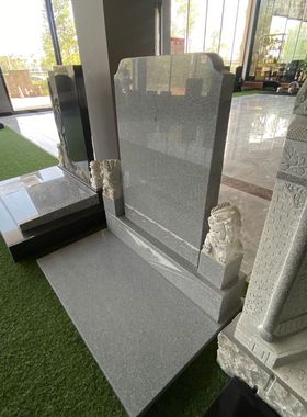 热销石雕墓碑石材影调厂家直供农村土葬墓碑成品大理石石碑墓地陵