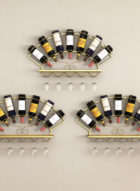 5h6s批发欧式红酒架壁挂装饰葡萄酒柜红吧台置物架挂墙酒高脚悬挂