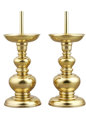 黄铜烛台摆件关公光身葫芦蜡烛座厂家批发金属插蜡烛台座婚庆供奉